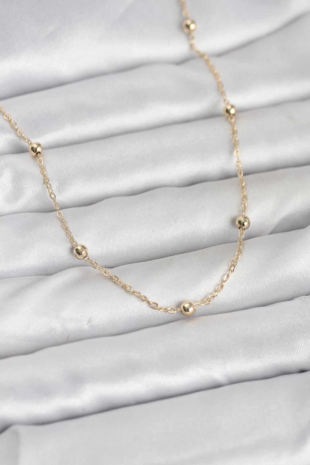EBJ CM 14K Gold Renk Pirinç Top Zincirli 60 cm Kadın Kolye - Ourém