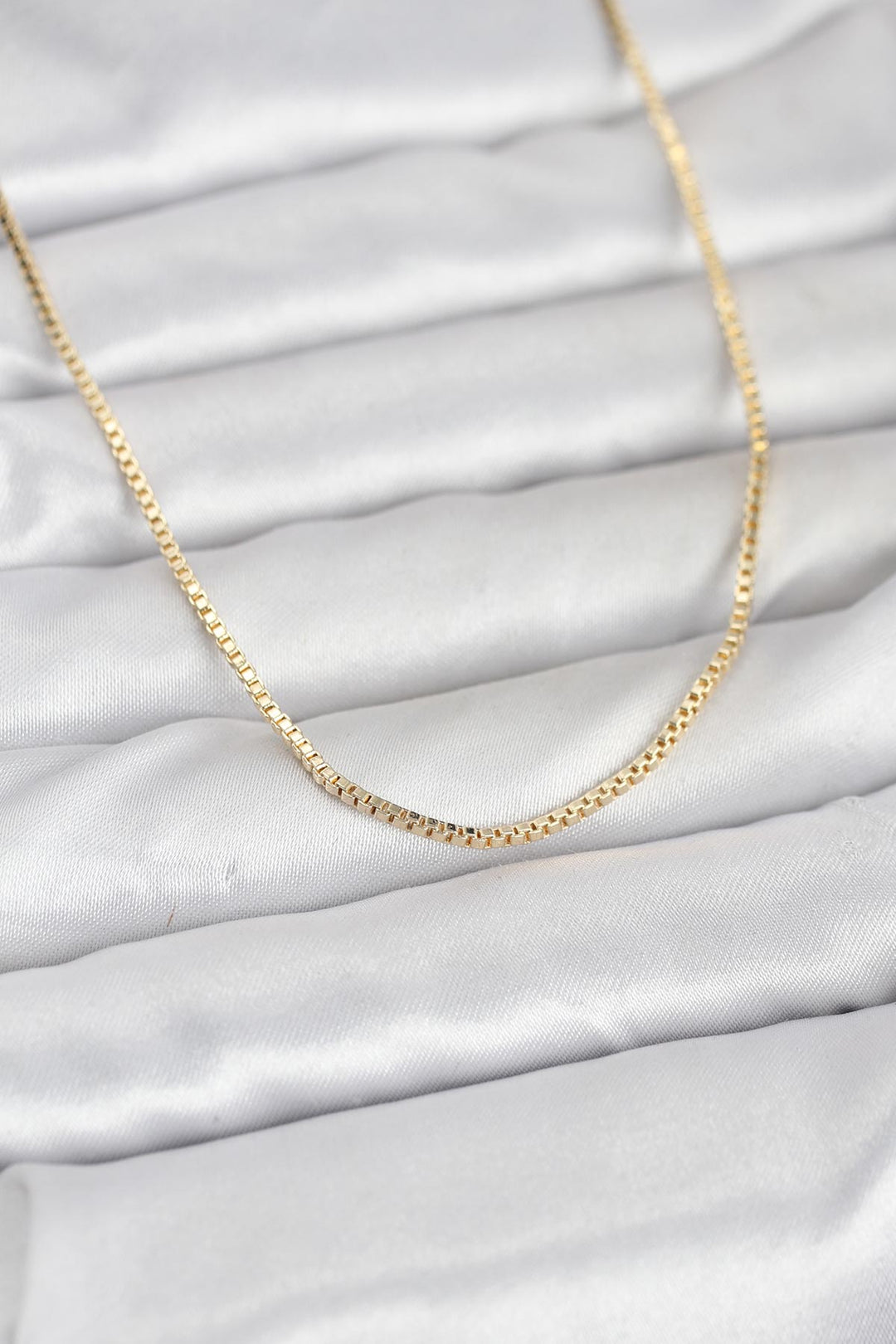 EBJ CM 14K Gold Renk Kare Zincirli Model 60 cm Kadın Kolye - Gateshead
