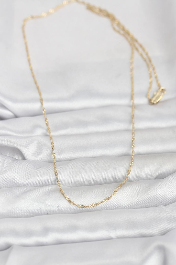 EBJ CM 14K Gold Renk Burgu Model 60 cm Kadın Kolye - Huntington