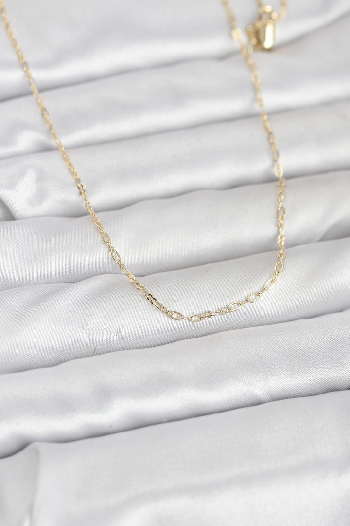 EBJ CM 14K Gold Renk 60 cm Zincirli Kadın Kolye - Oleiros