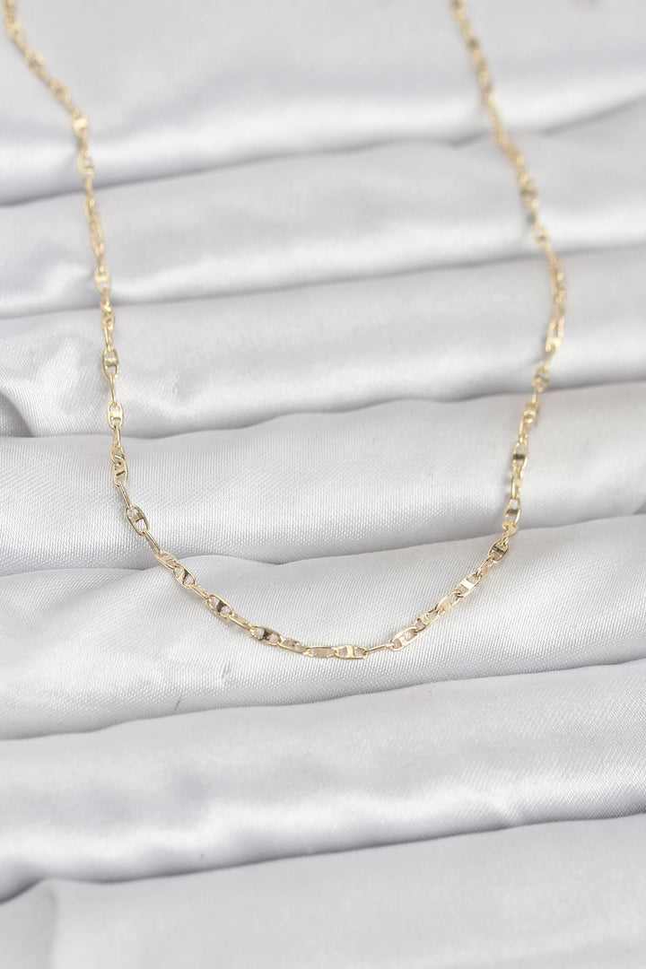 EBJ CM 14K Gold Renk Gemici Zincir Model 60 cm Kadın Kolye - Derry