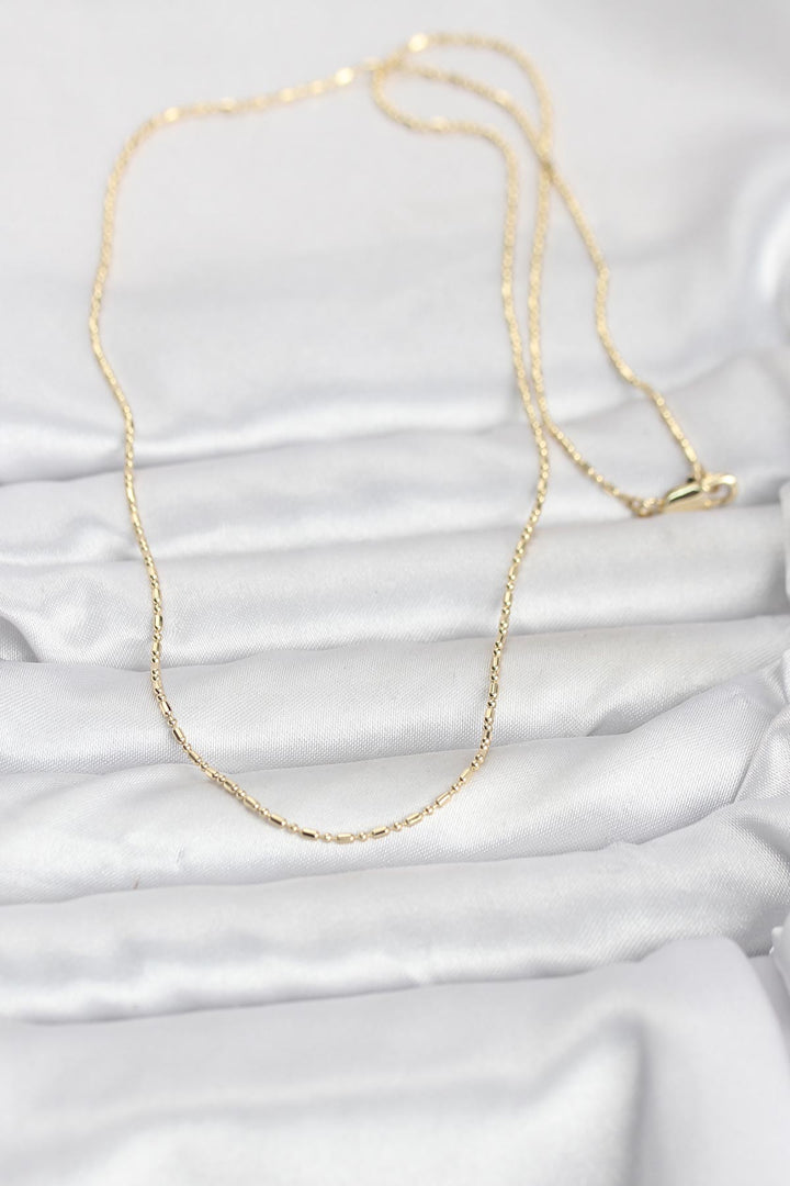 EBJ CM 14K Gold Renk Parçalı Topçuk Model 60 cm Kadın Kolye - Huamantla