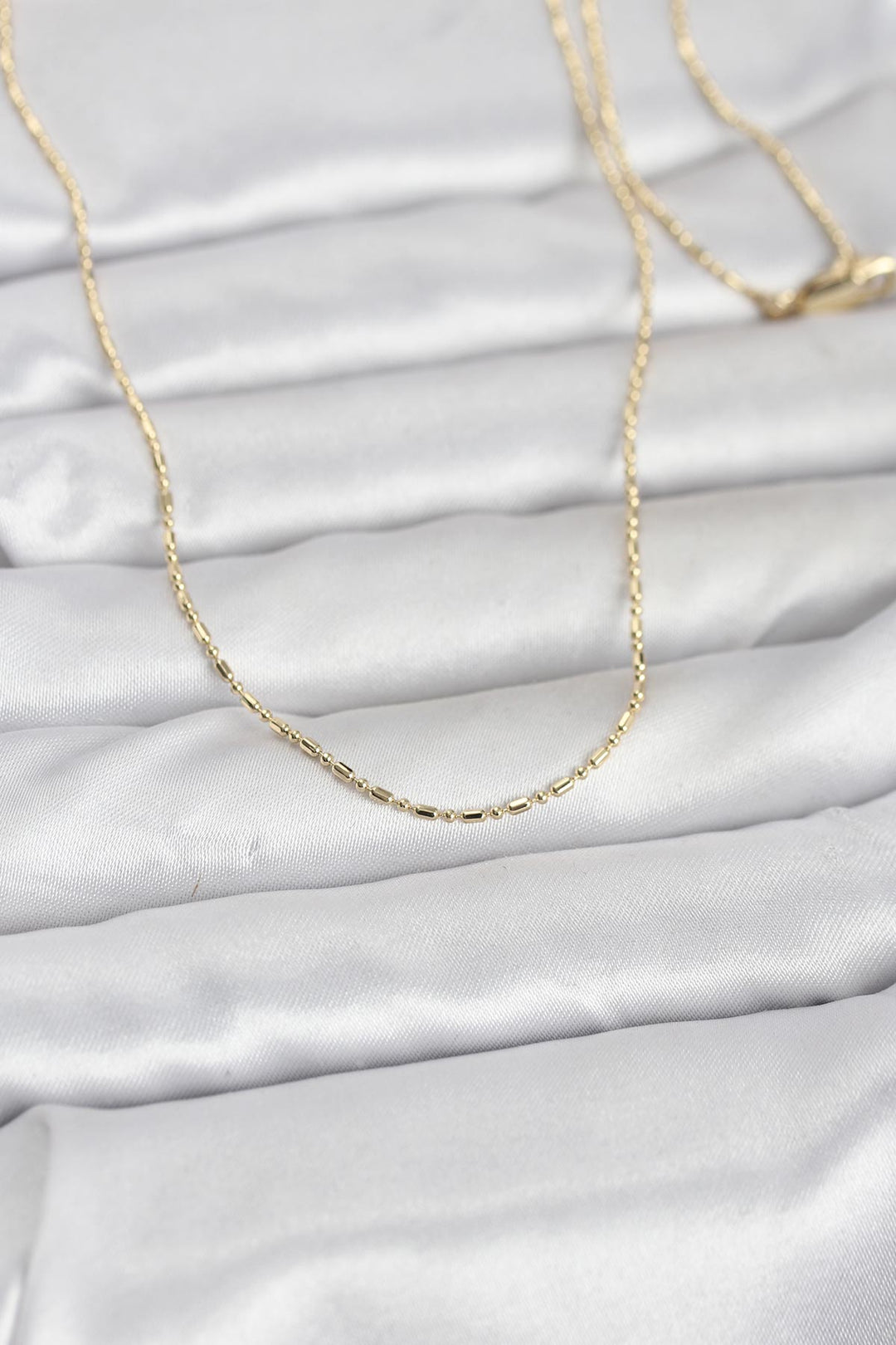 EBJ CM 14K Gold Renk Parçalı Topçuk Model 60 cm Kadın Kolye - Huamantla