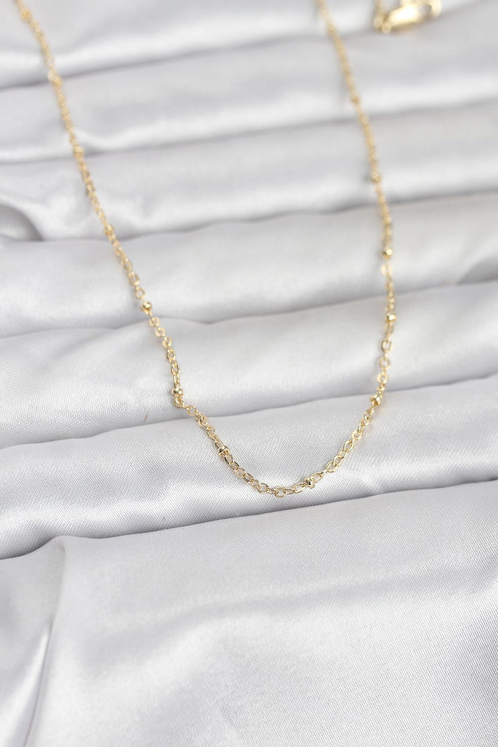 EBJ CM 14K Gold Renk Burgu Model 60 cm Kadın Kolye - Merced