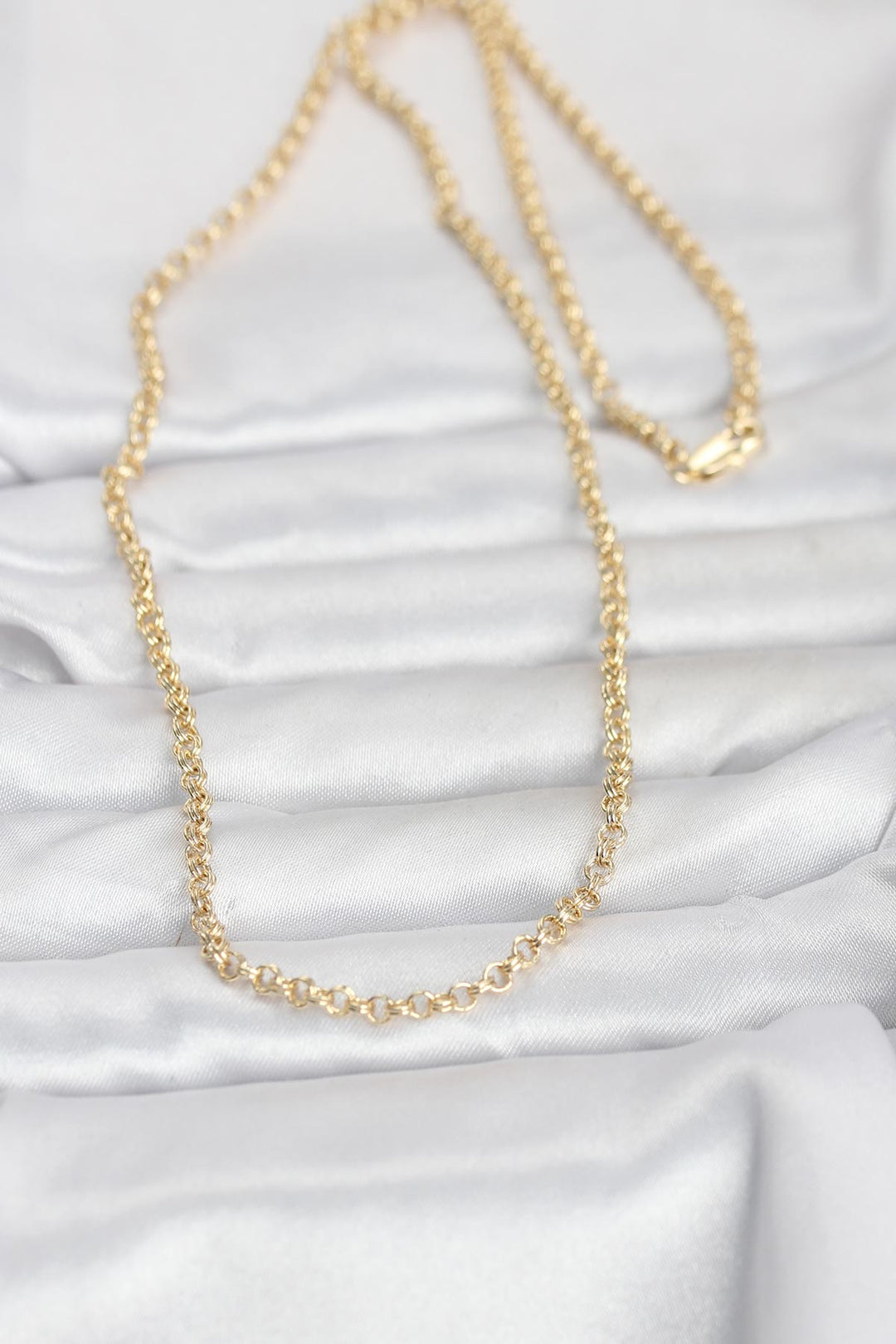 EBJ CM 14K Gold Renk Halka Zincir Model 60 cm Kadın Kolye - Beverly