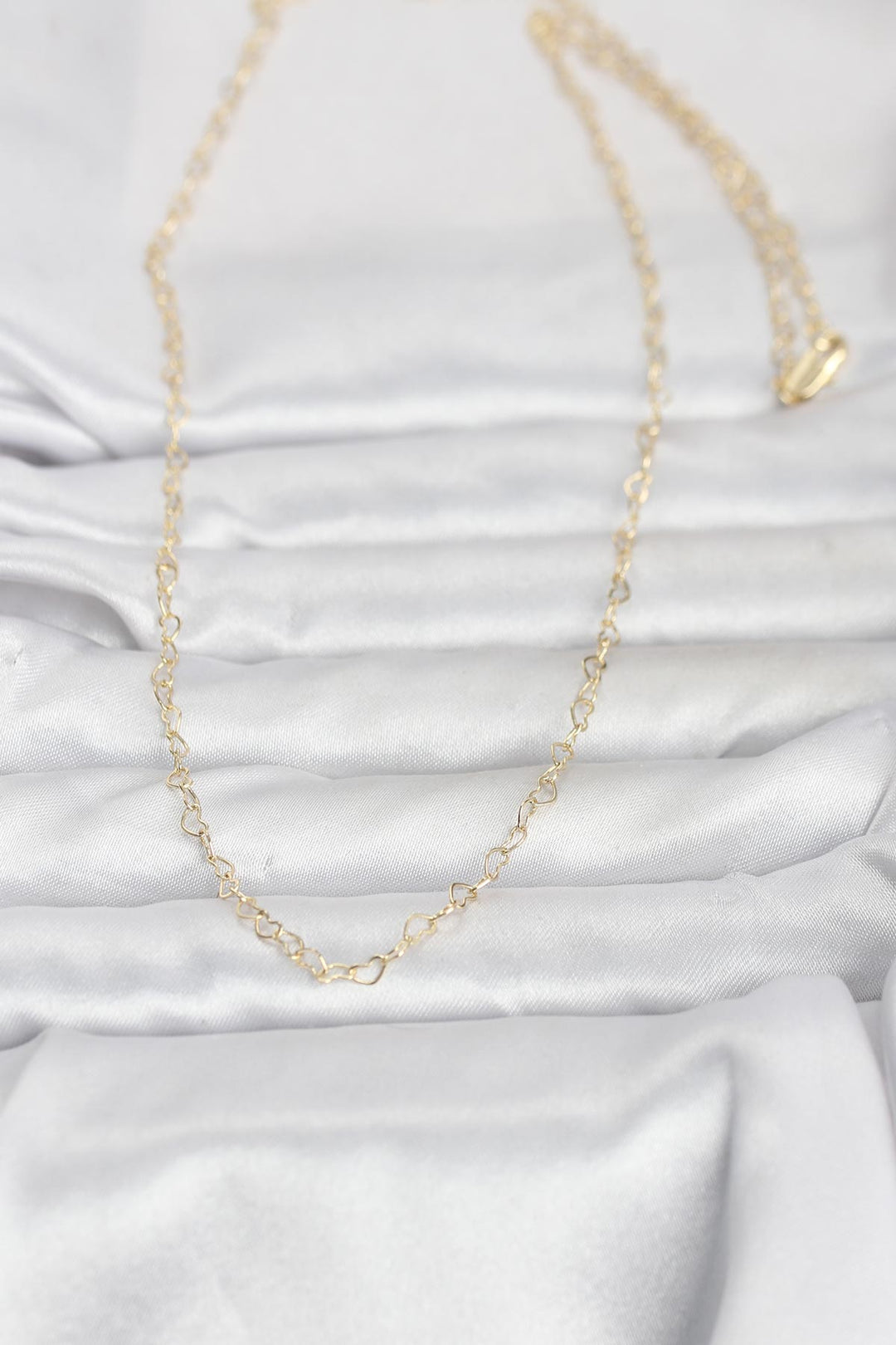 EBJ CM 14K Gold Renk Kalp Zincirli 60 cm Kadın Kolye - Casper