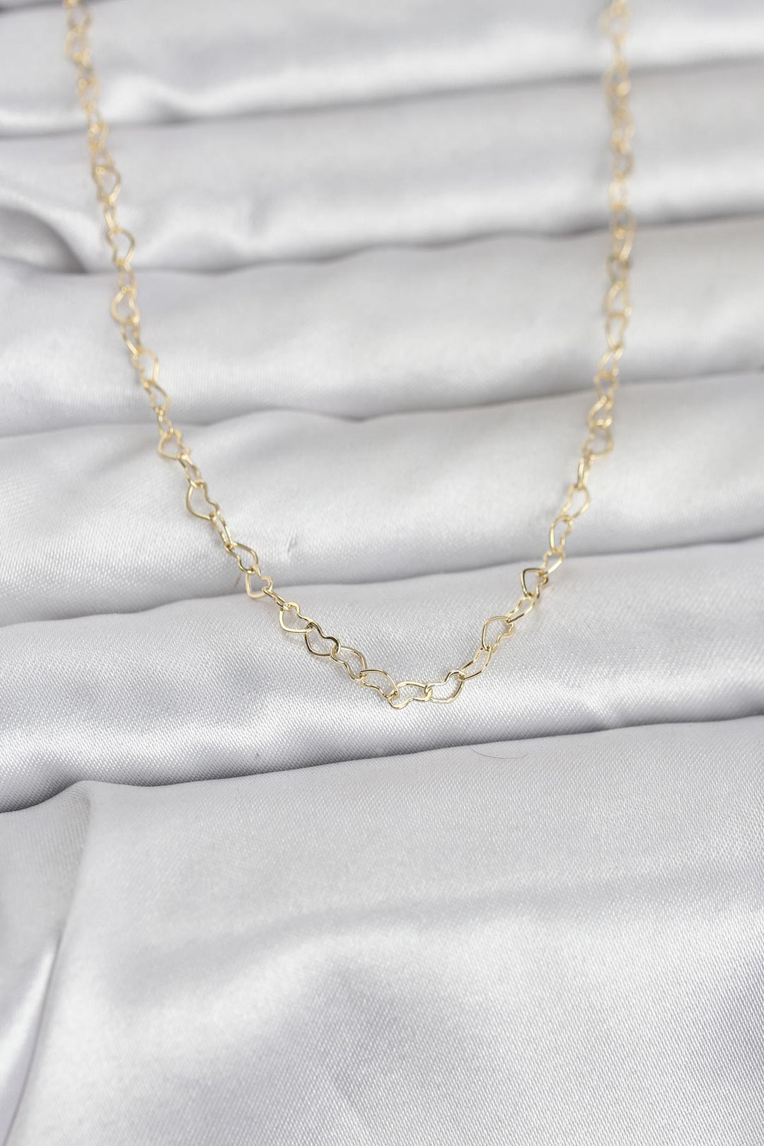 EBJ CM 14K Gold Renk Kalp Zincirli 60 cm Kadın Kolye - Casper