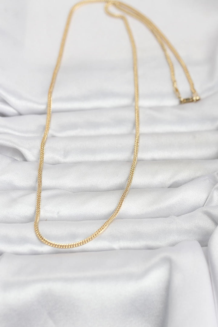 EBJ CM 14K Gold Renk Dolgun Zincir Model 60 cm Kadın Kolye - Pinerolo