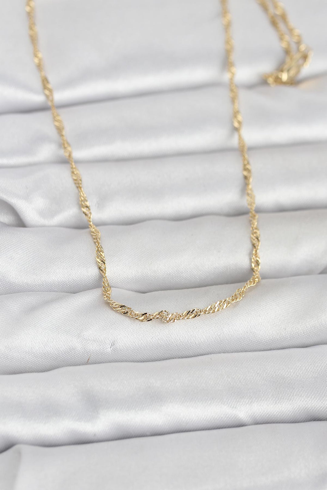 EBJ CM 14K Gold Renk Burgu Zincirli 60 cm Kadın Kolye - Highlands Ranch
