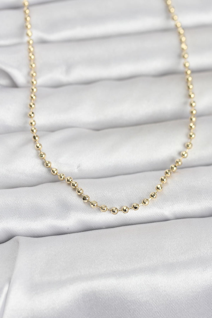 EBJ CM 14K Gold Renk Top Zincirli Model 60 cm Kadın Kolye - Channelview