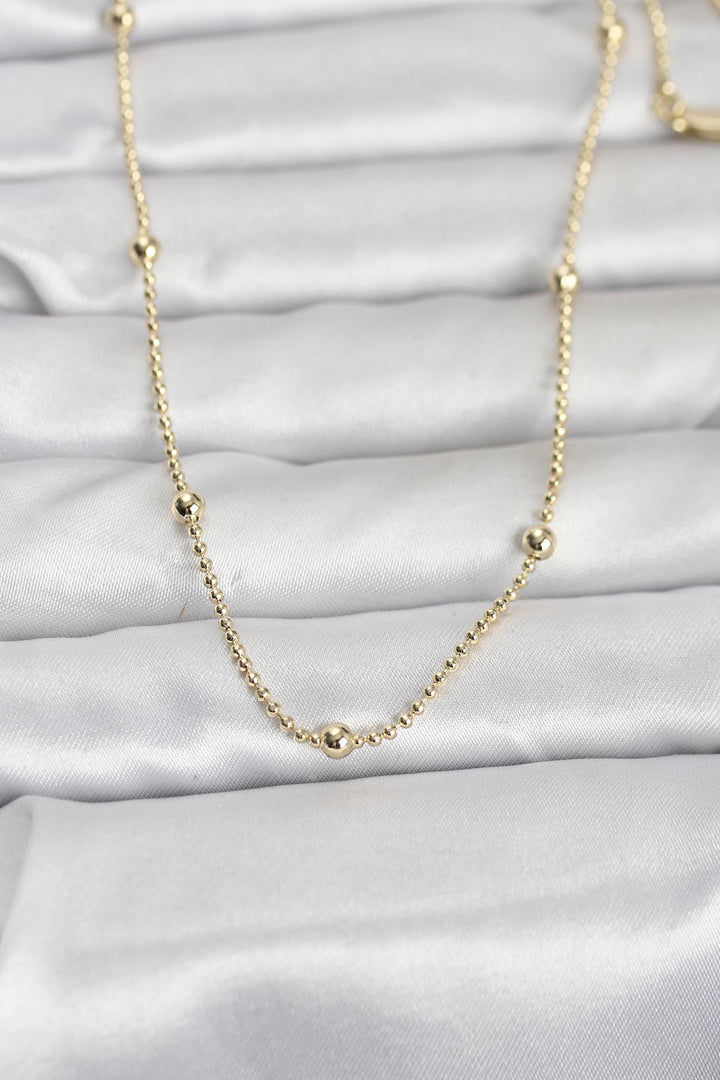 EBJ CM 14K Gold Renk Top Zincir 60 cm Kadın Kolye - La Barca