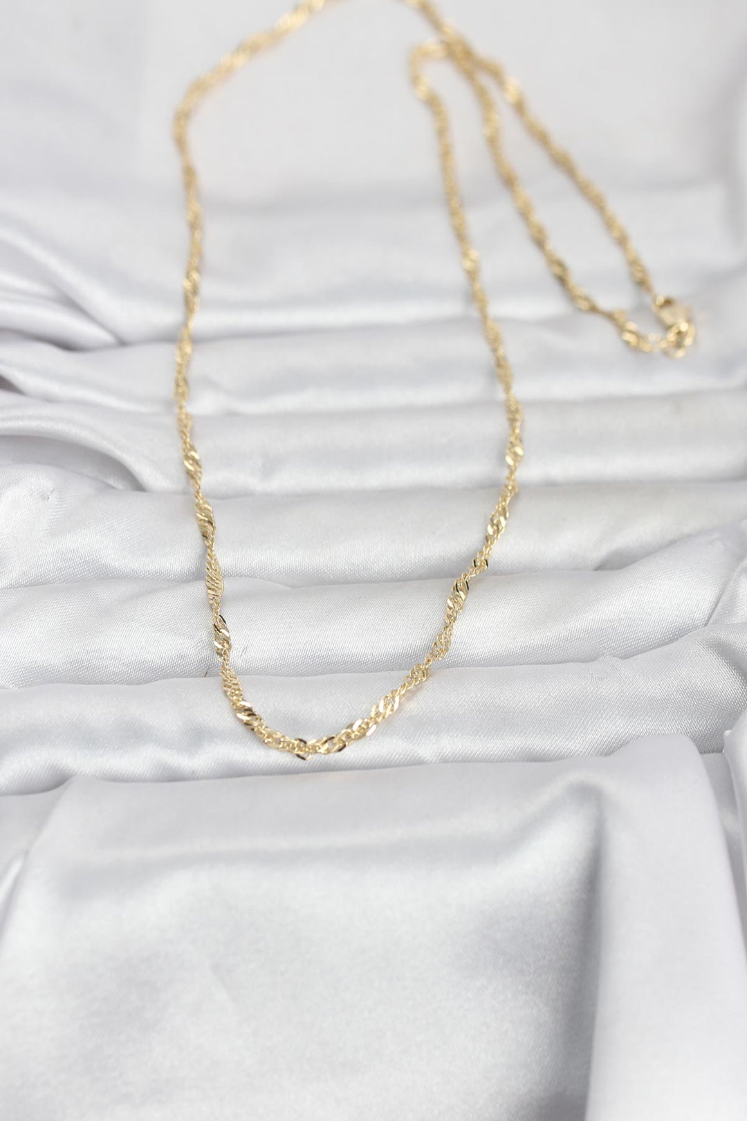 EBJ CM 14K Gold Renk Burgu Yassı Model 60 cm Kadın Kolye - Horlivka