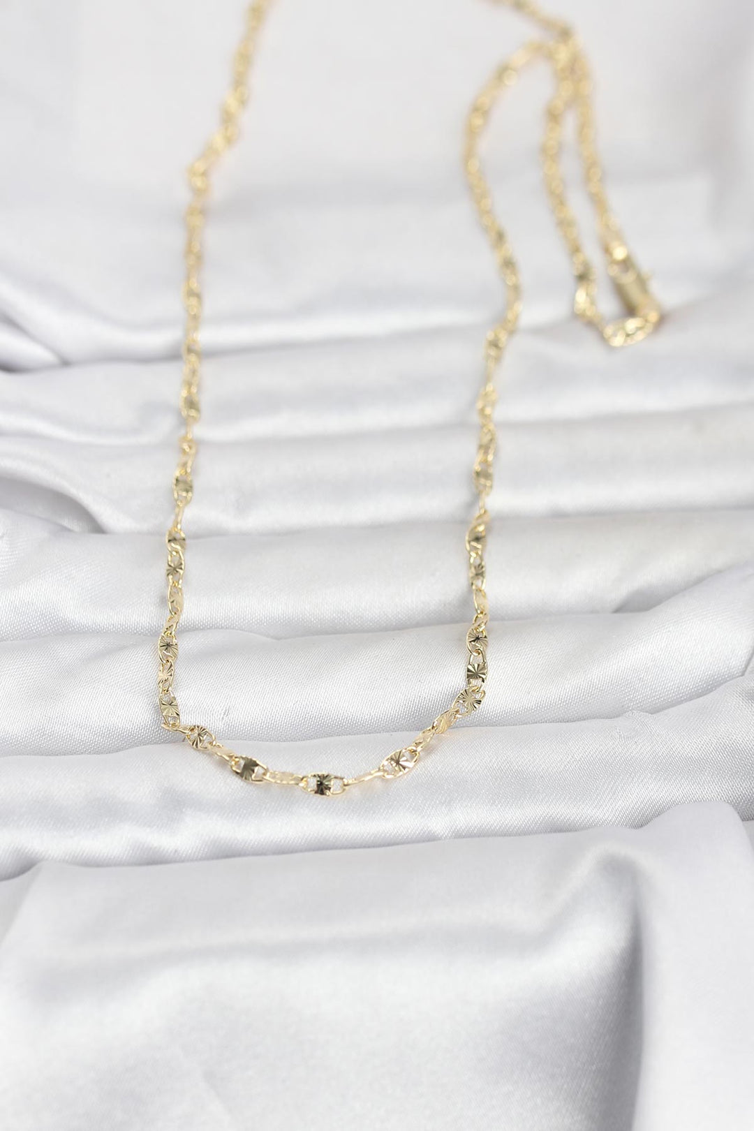 EBJ CM 14K Gold Renk Lazerli Gemici Zincir Model 60 cm Kadın Kolye - Palenque