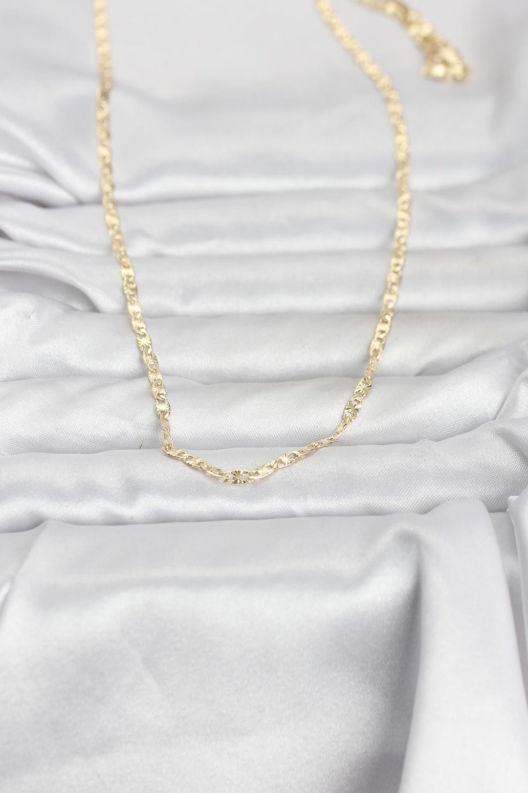 EBJ CM 14K Gold Renk Lazer Zincirli Model 60 cm Kadın Kolye - Bozeman