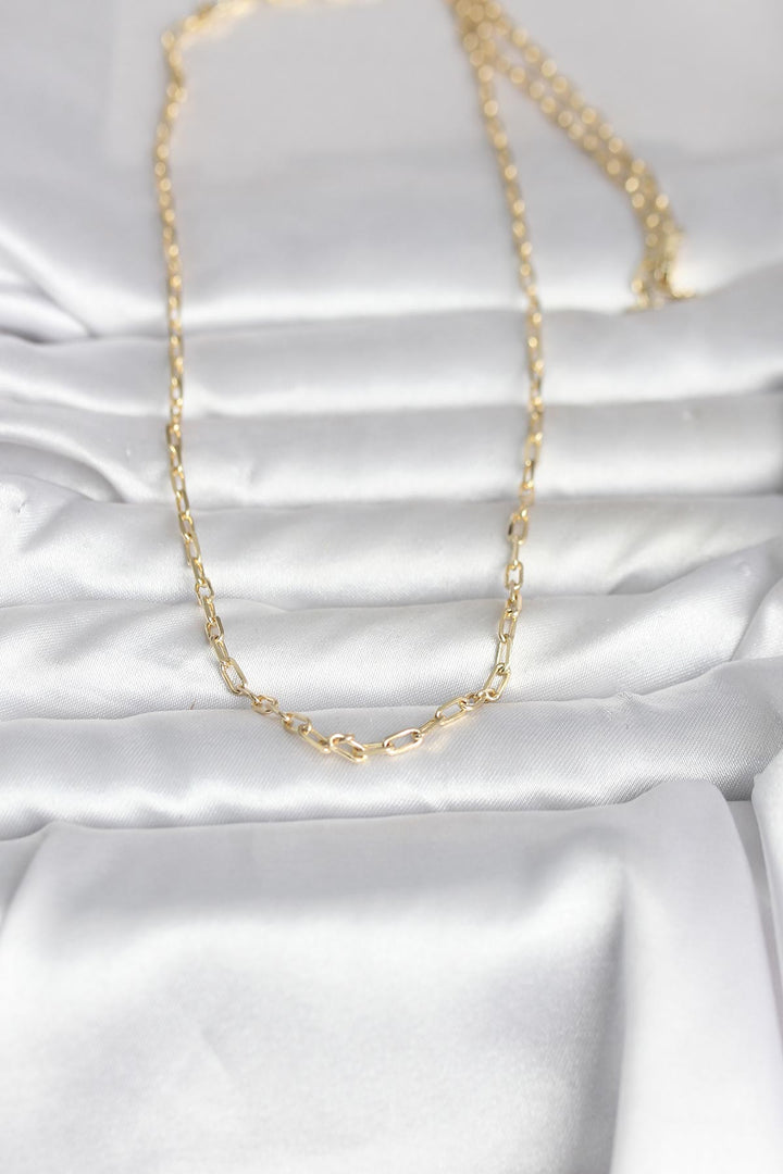 EBJ CM 14K Gold Renk Ataç Zincir Model 60 cm Kadın Kolye - Brunswick