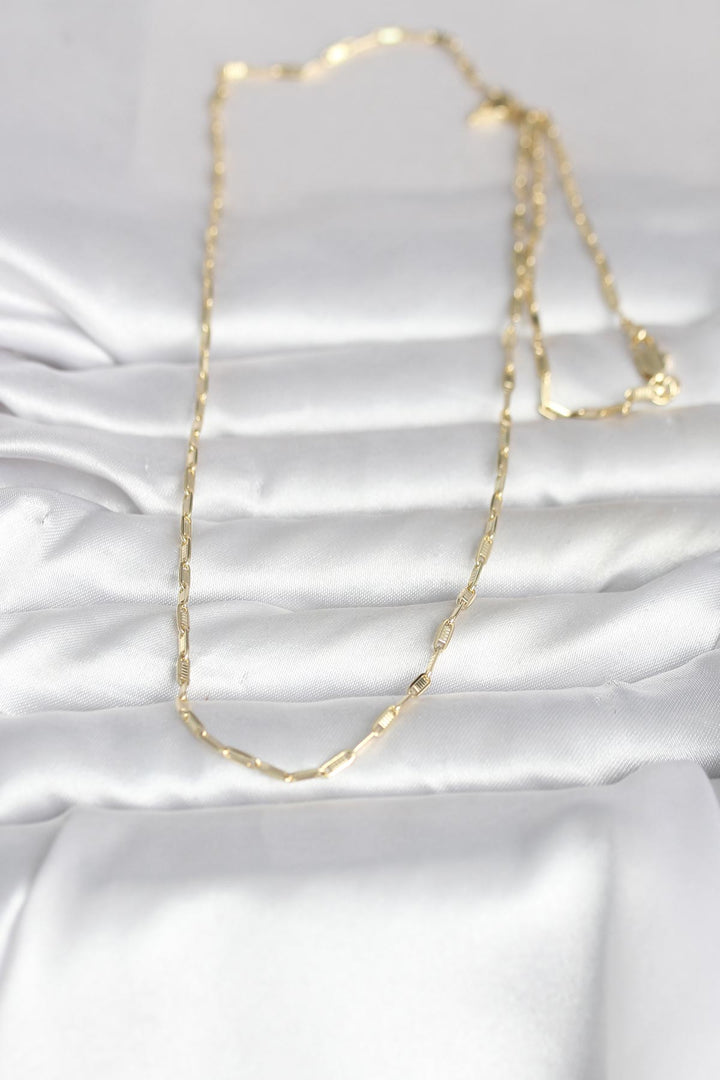 EBJ CM 14K Gold Renk İnce Ataç Zincir Model 60 cm Kadın Kolye - Hoofddorp