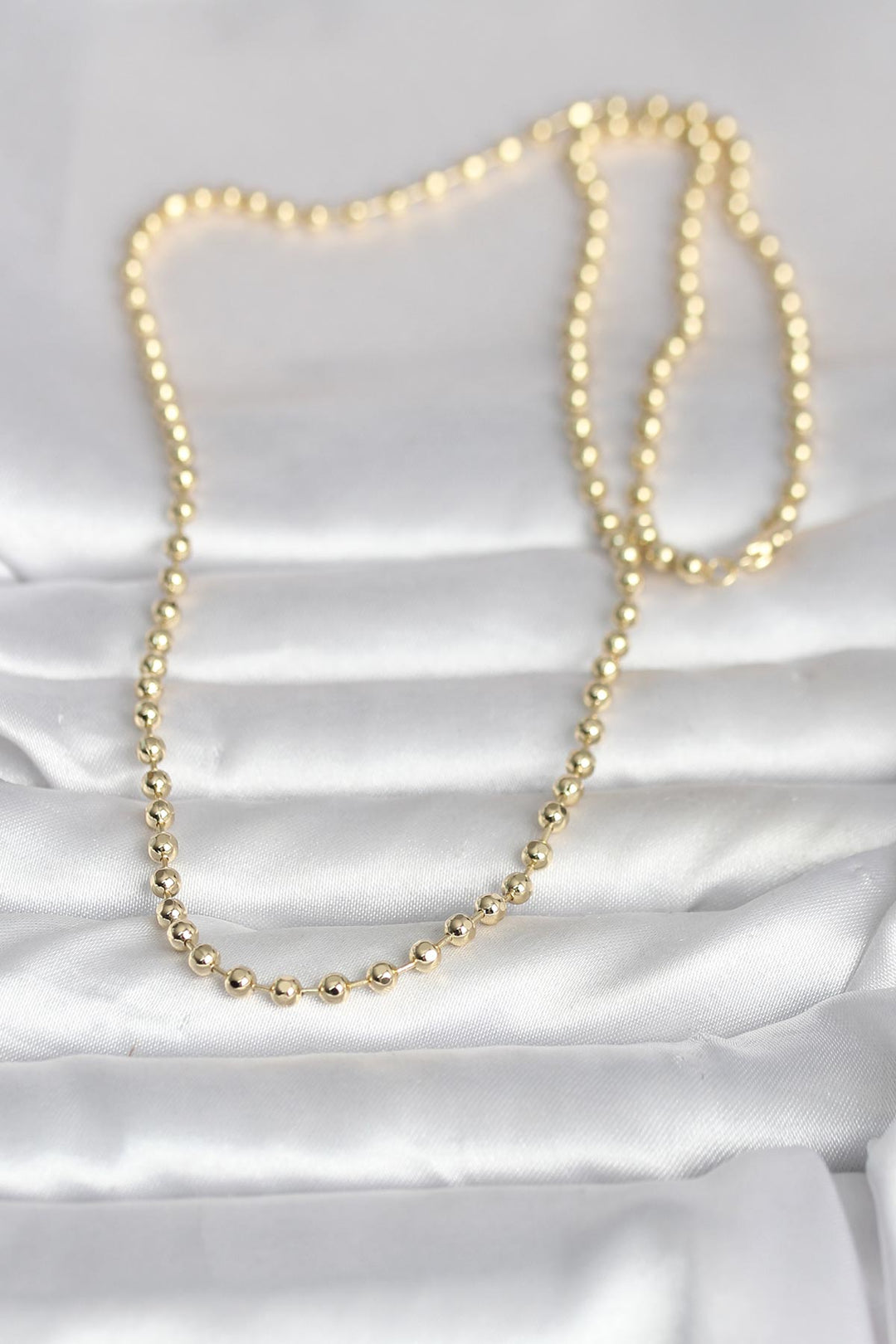 EBJ CM 14K Gold Renk Top Zincirli Model 60 cm Kadın Kolye - Waco