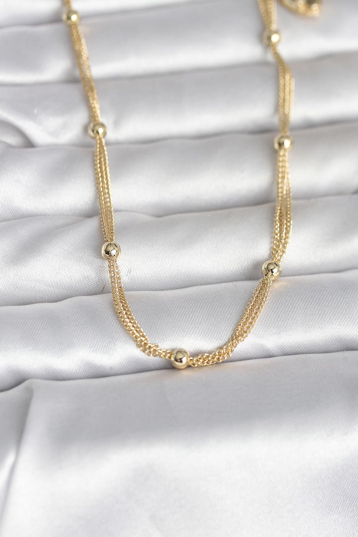 EBJ CM 14K Gold Renk Topçuk Model 60 cm Kadın Kolye - Crewe