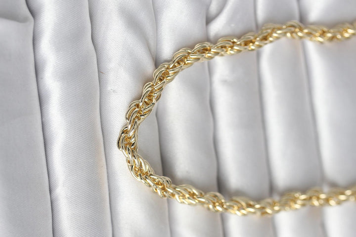 EBJ CM 14K Gold Renk Kalın Burgu Zincirli Model 60 cm Kadın Kolye - Leonberg