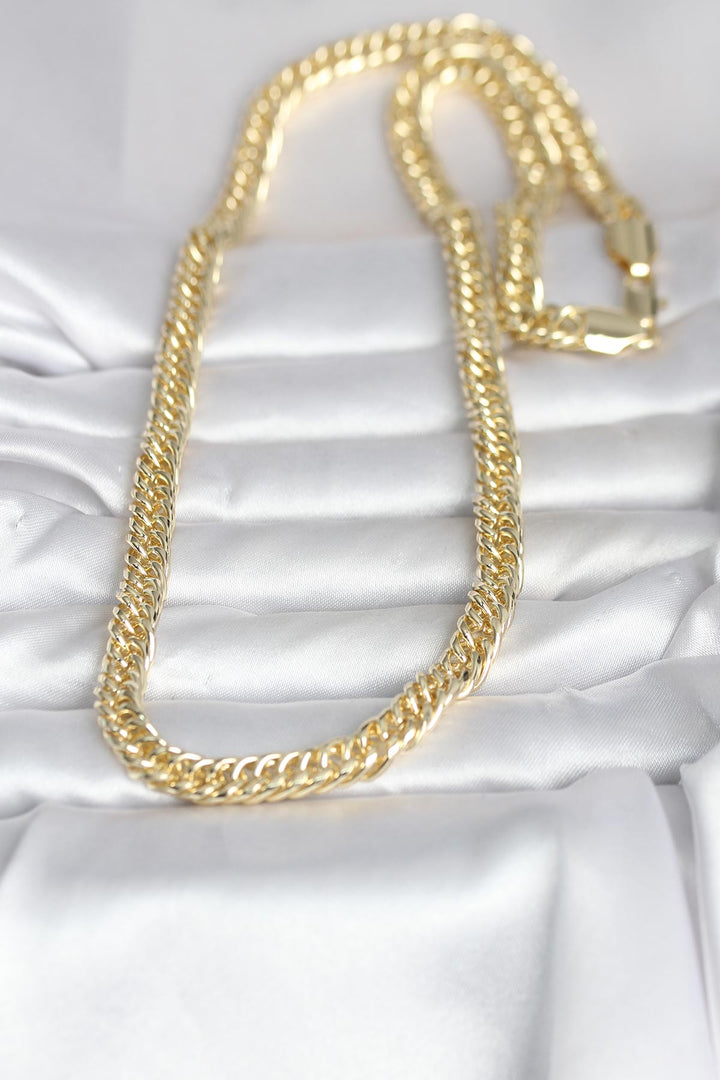 EBJ CM 14K Gold Renk Kalın Zincir Model 60 cm Kadın Kolye - Lethbridge