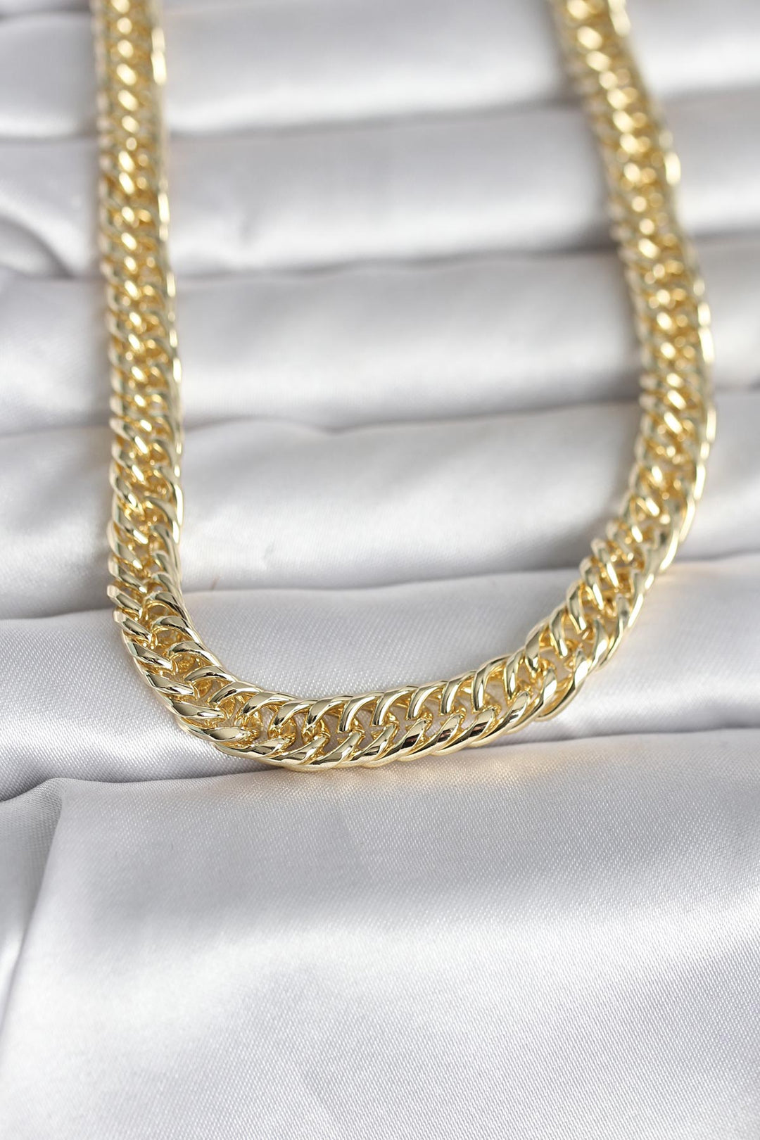 EBJ CM 14K Gold Renk Kalın Zincir Model 60 cm Kadın Kolye - Lethbridge
