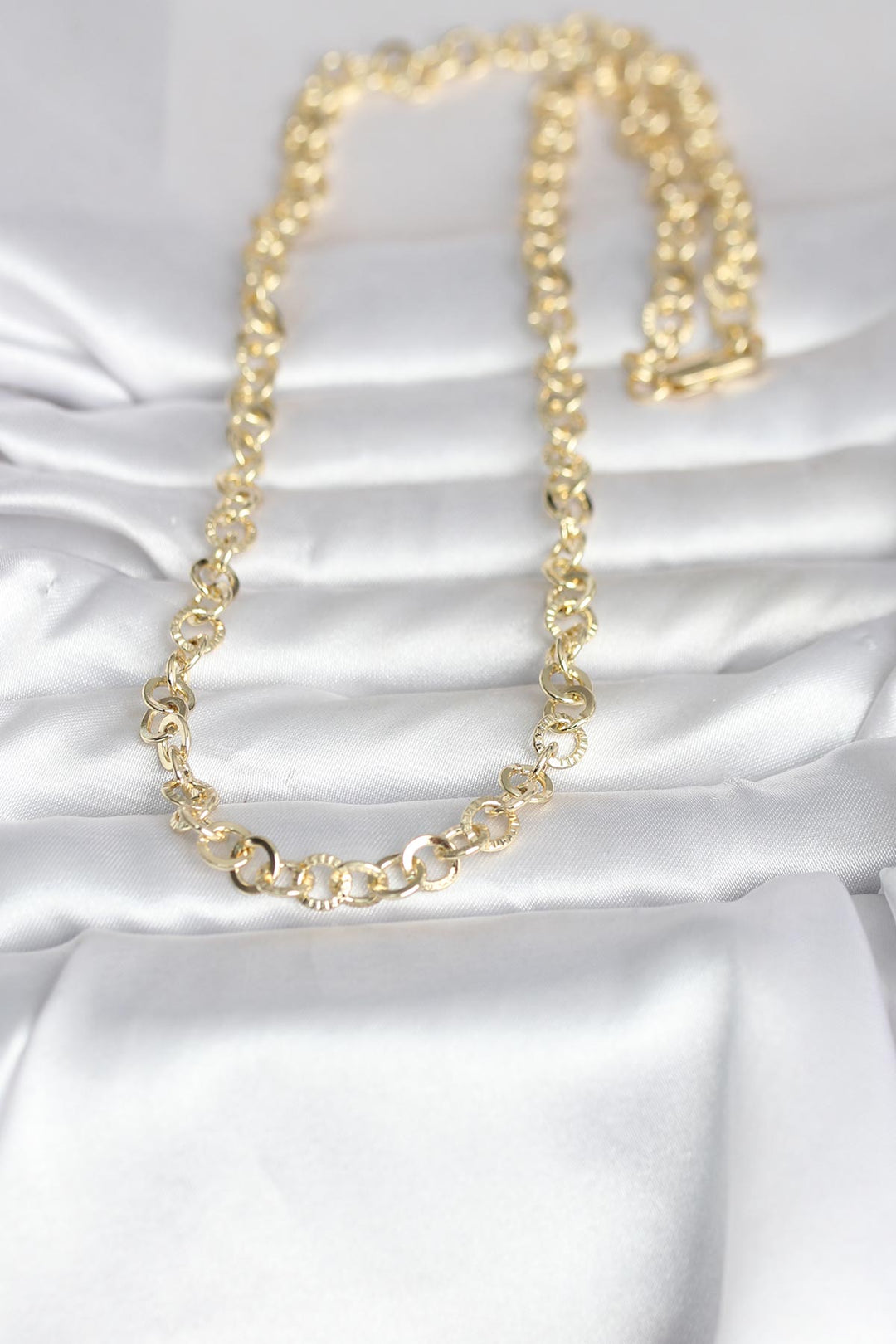 EBJ CM 14K Gold Renk Kalın Halka Zincirli 60 cm Kadın Kolye - Palaiseau