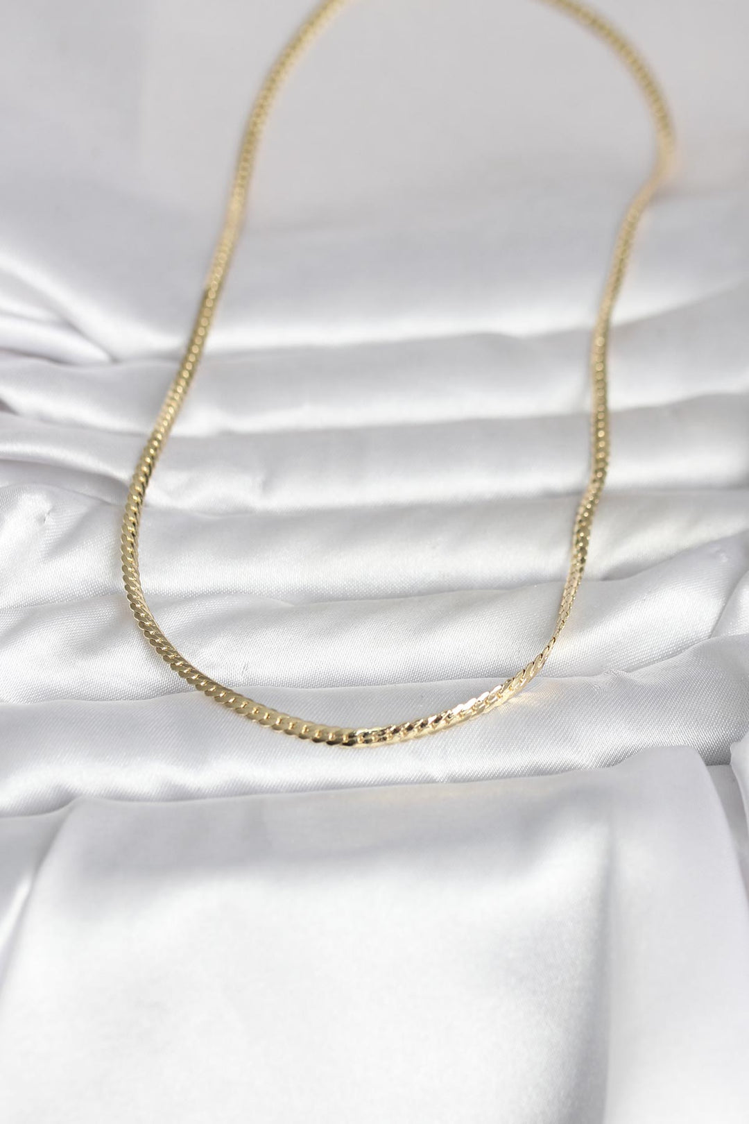 EBJ CM 14K Gold Renk Yassı Zincir Model 45 cm Kadın Kolye - Westerville