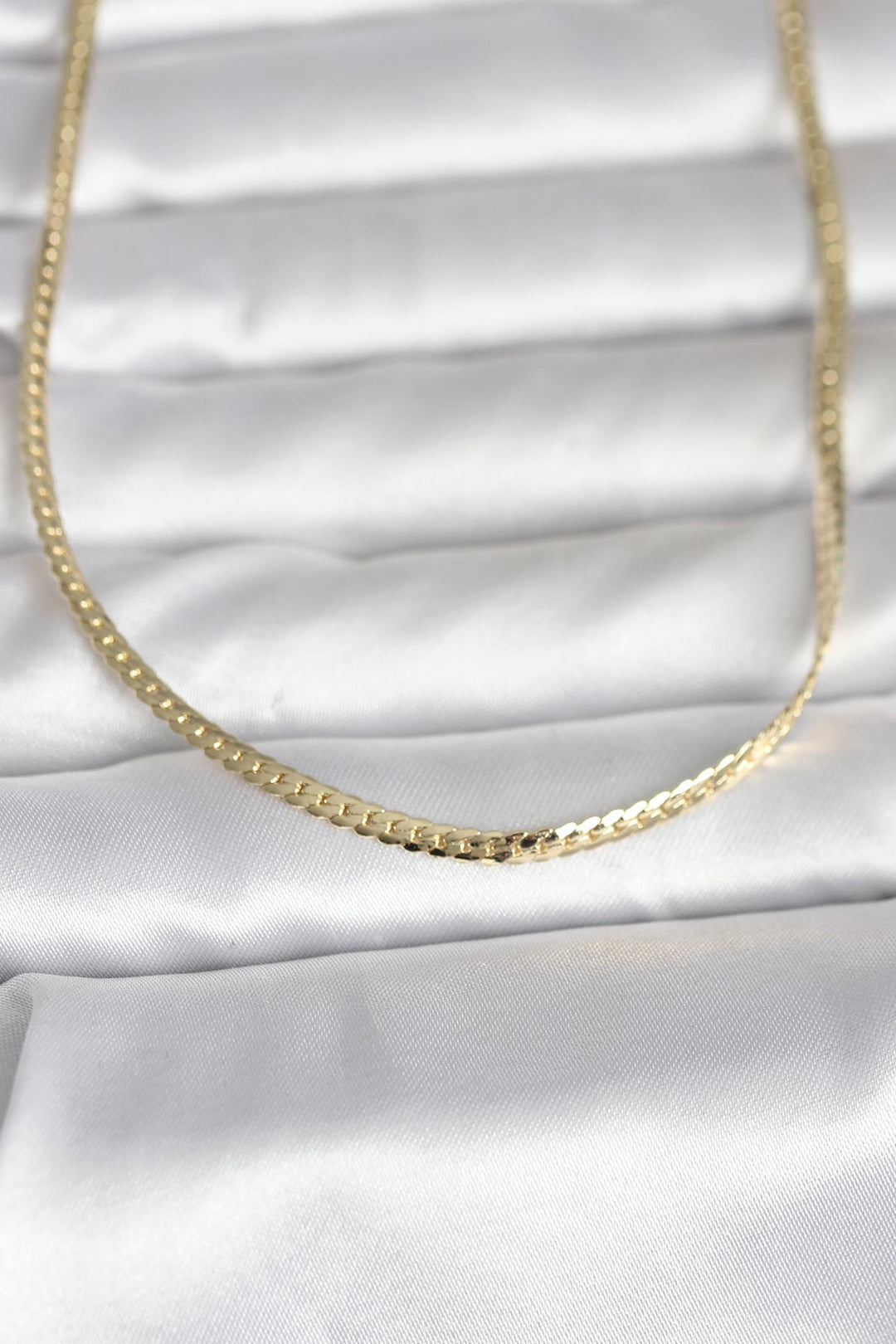 EBJ CM 14K Gold Renk Yassı Zincir Model 45 cm Kadın Kolye - Westerville