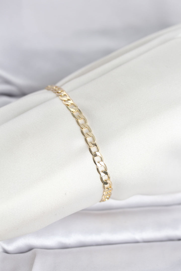 EBJ CM 14K Gold Renk Halka Zincir Model Kadın Bileklik - Perris