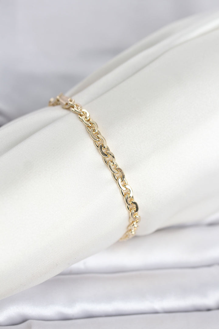 EBJ CM 14K Gold Renk Zincir Model Kadın Bileklik - Coesfeld
