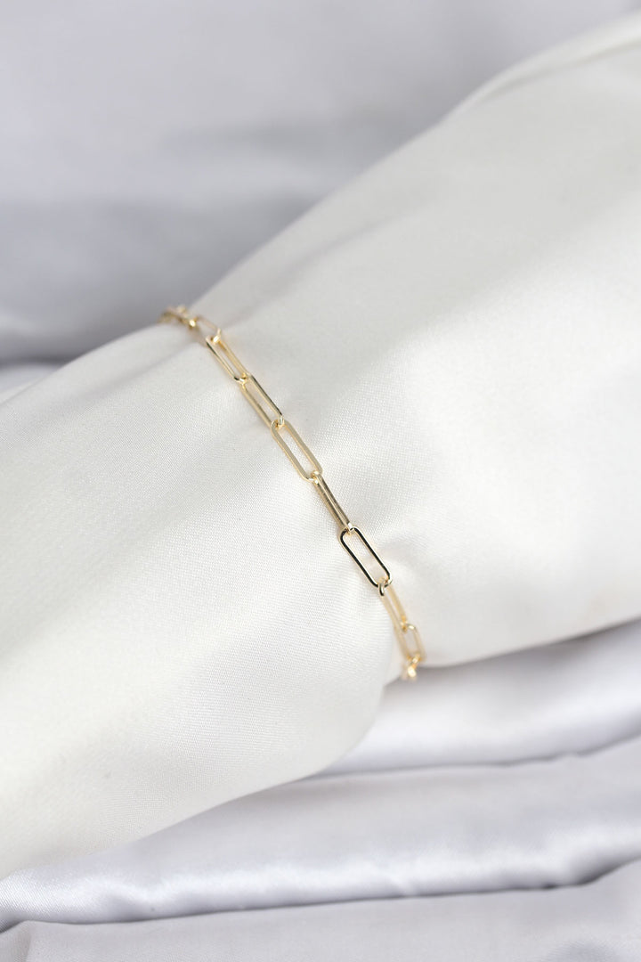 EBJ CM 14K Gold Renk Ataç Zincir Model Kadın Bileklik - Alexandroúpoli