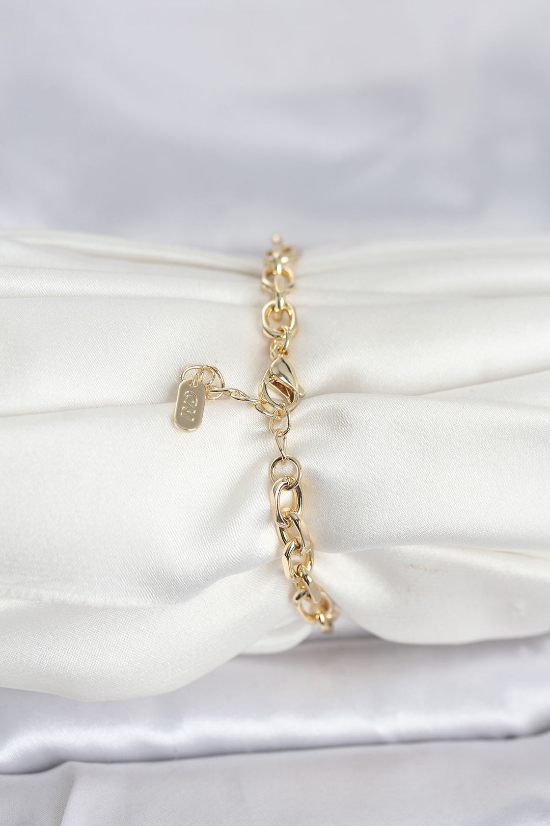 EBJ CM 14K Gold Renk Kalın Zincir Model Kadın Bileklik - Bethlehem