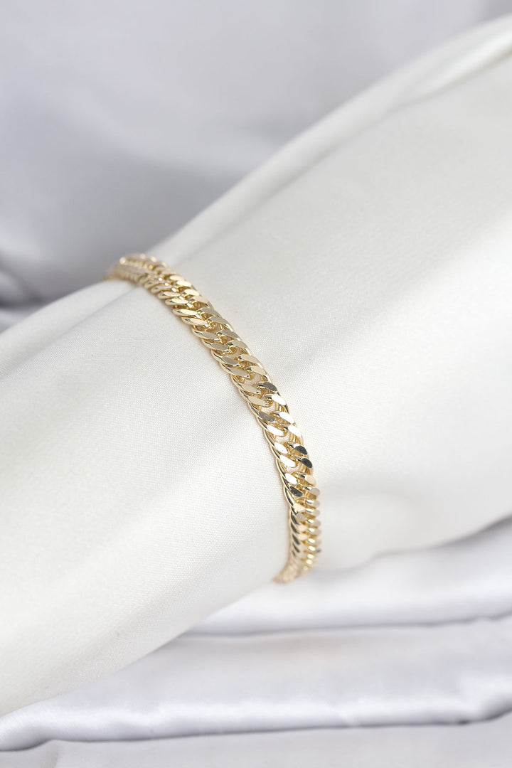 EBJ CM 14K Gold Renk Kalın Zincir Model Kadın Bileklik - Kassel