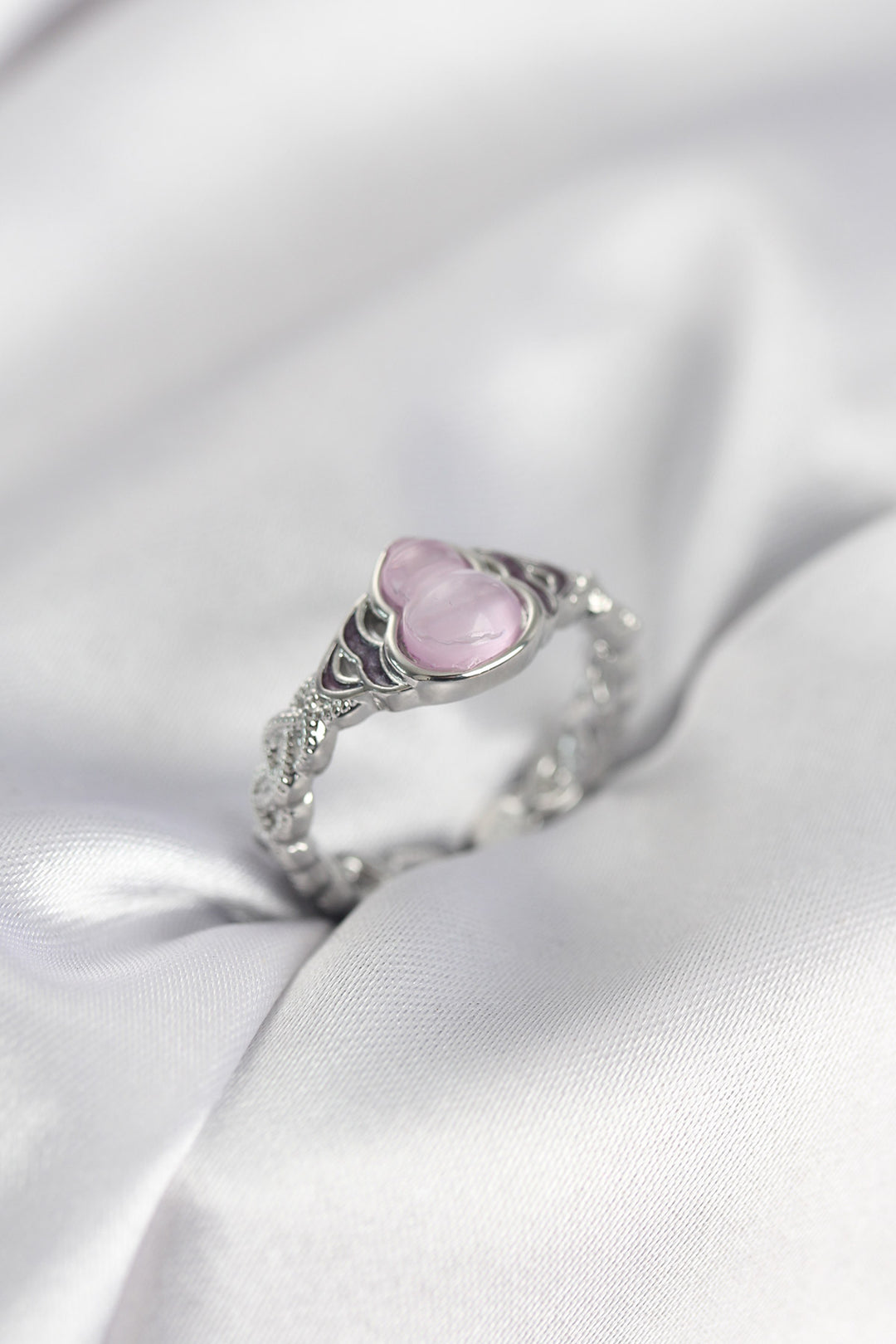 EBJ Gümüş Renk Pembe Damla Model Kadın Yüzük - Antelope