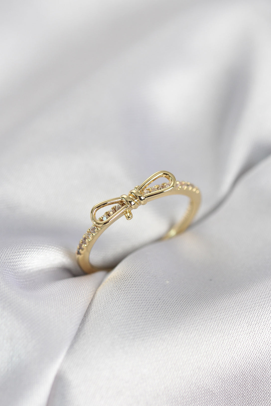 EBJ Fiyonk Model Zirkon Taşlı Gold Renk Kadın Yüzük - Deurne
