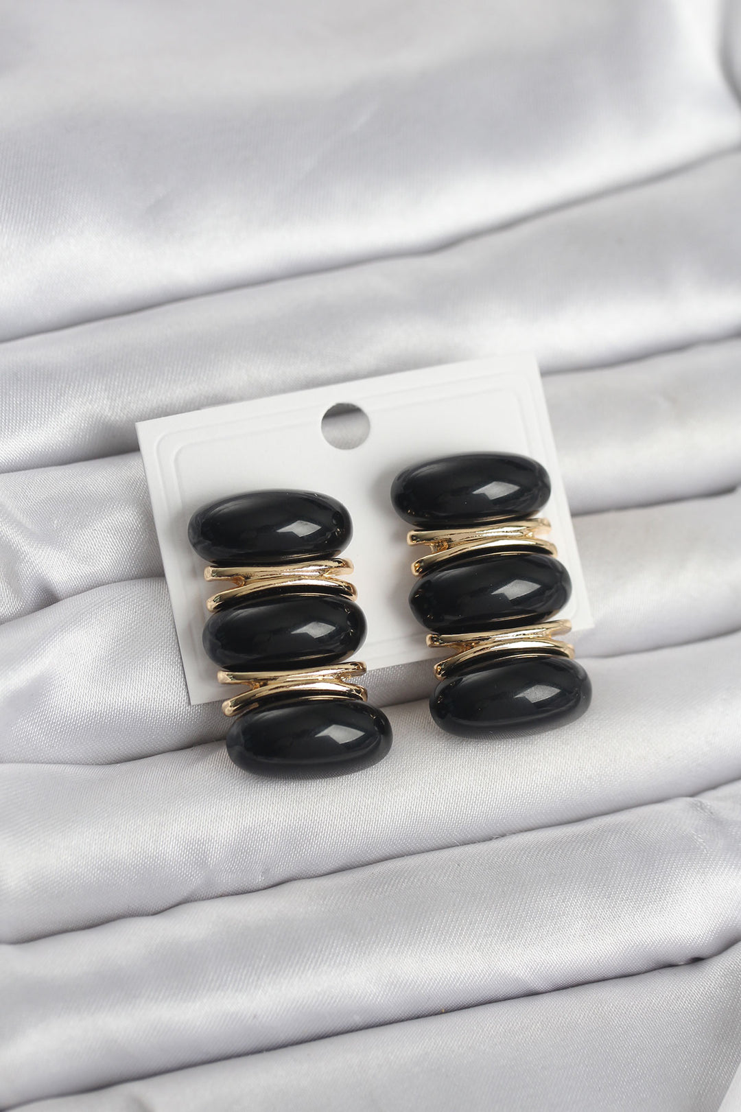 EBJ Siyah Vintage Model Gold Renk Kadın Küpe - Lingen