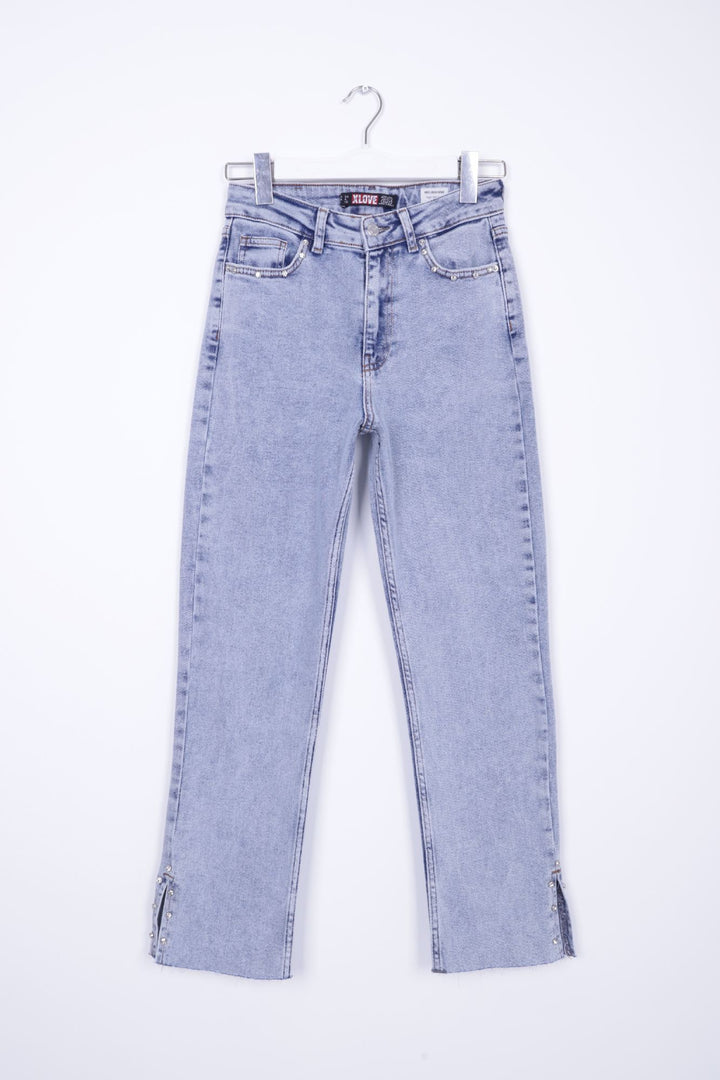 XLJ Mom Jean with Side Slits Mixed - Poti