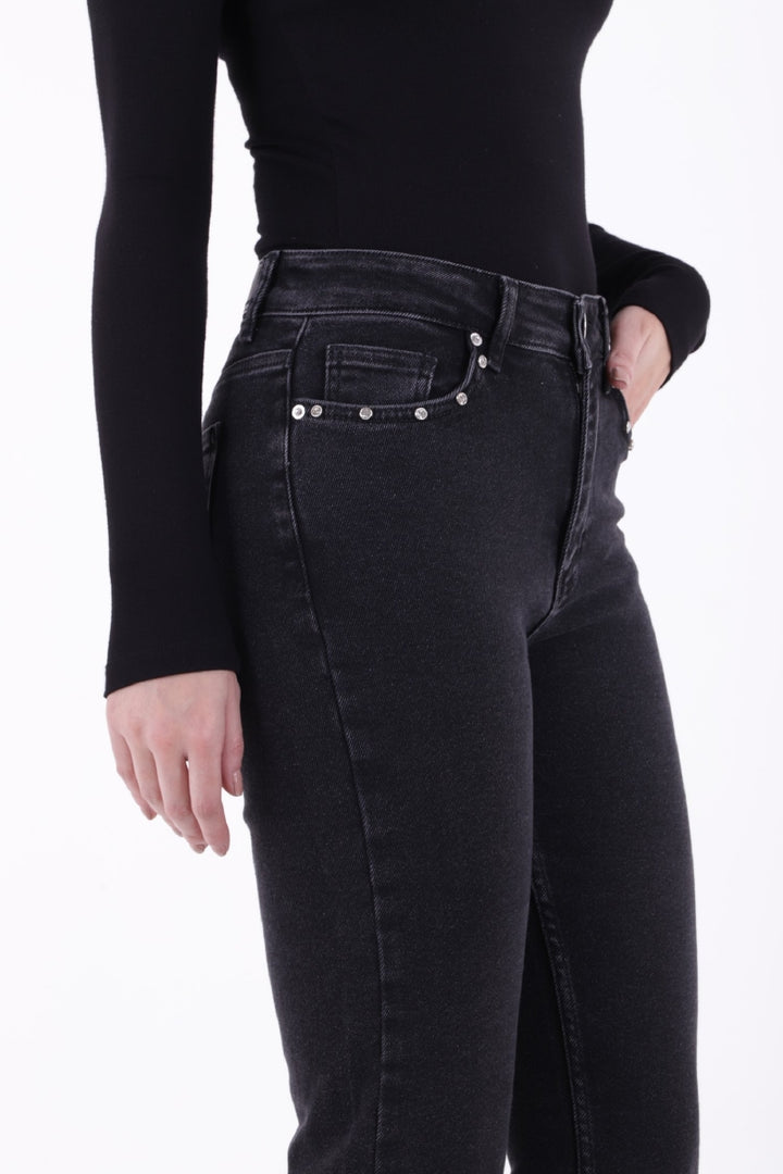 XLJ Mom Jean with Side Slits Mixed - Charleroi
