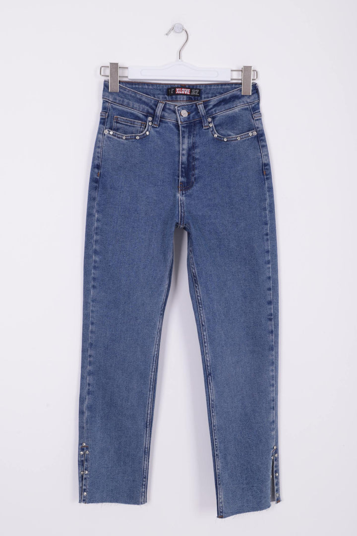XLJ Mom Jean with Side Slits Mixed - Bisceglie
