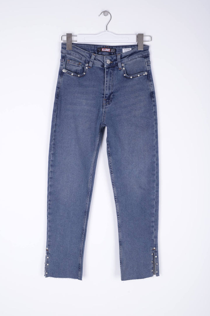 XLJ Mom Jean with Side Slits Mixed - Spring