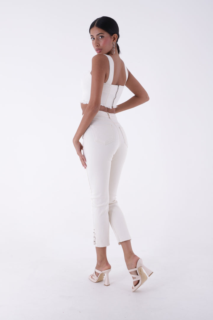 XLJ Mom Jean with Side Slits Mixed - Manassas