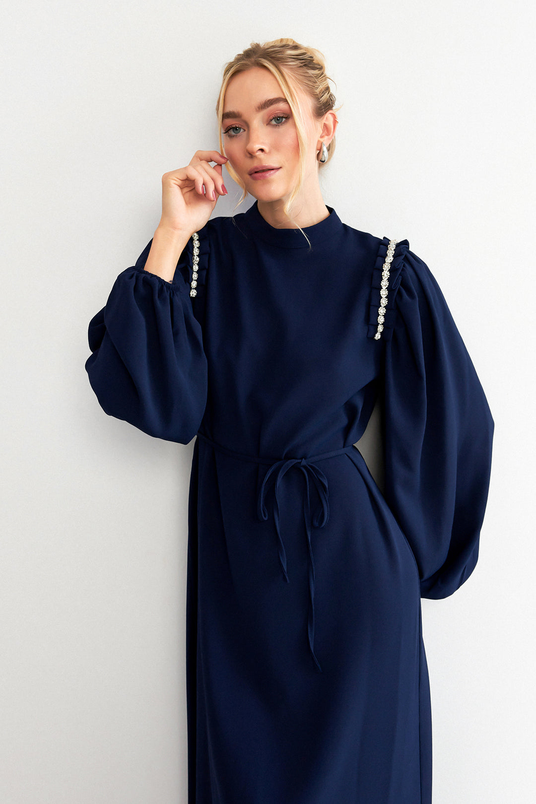 ZRF Women Nova Shoulder Detailed Dress - Navy Blue - Béziers