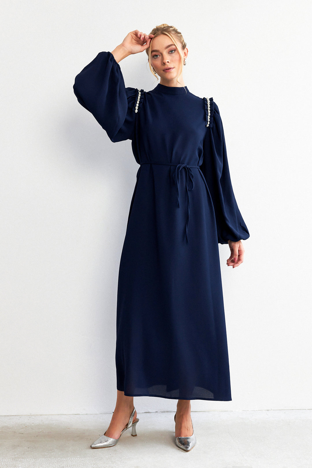 ZRF Women Nova Shoulder Detailed Dress - Navy Blue - Béziers