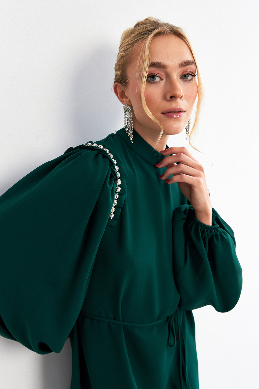 ZRF Women Nova Shoulder Detailed Dress - Emerald - South Whittier