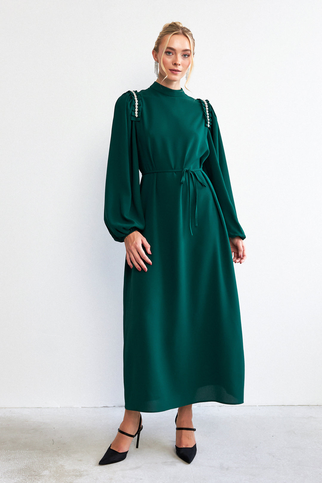 ZRF Women Nova Shoulder Detailed Dress - Emerald - South Whittier