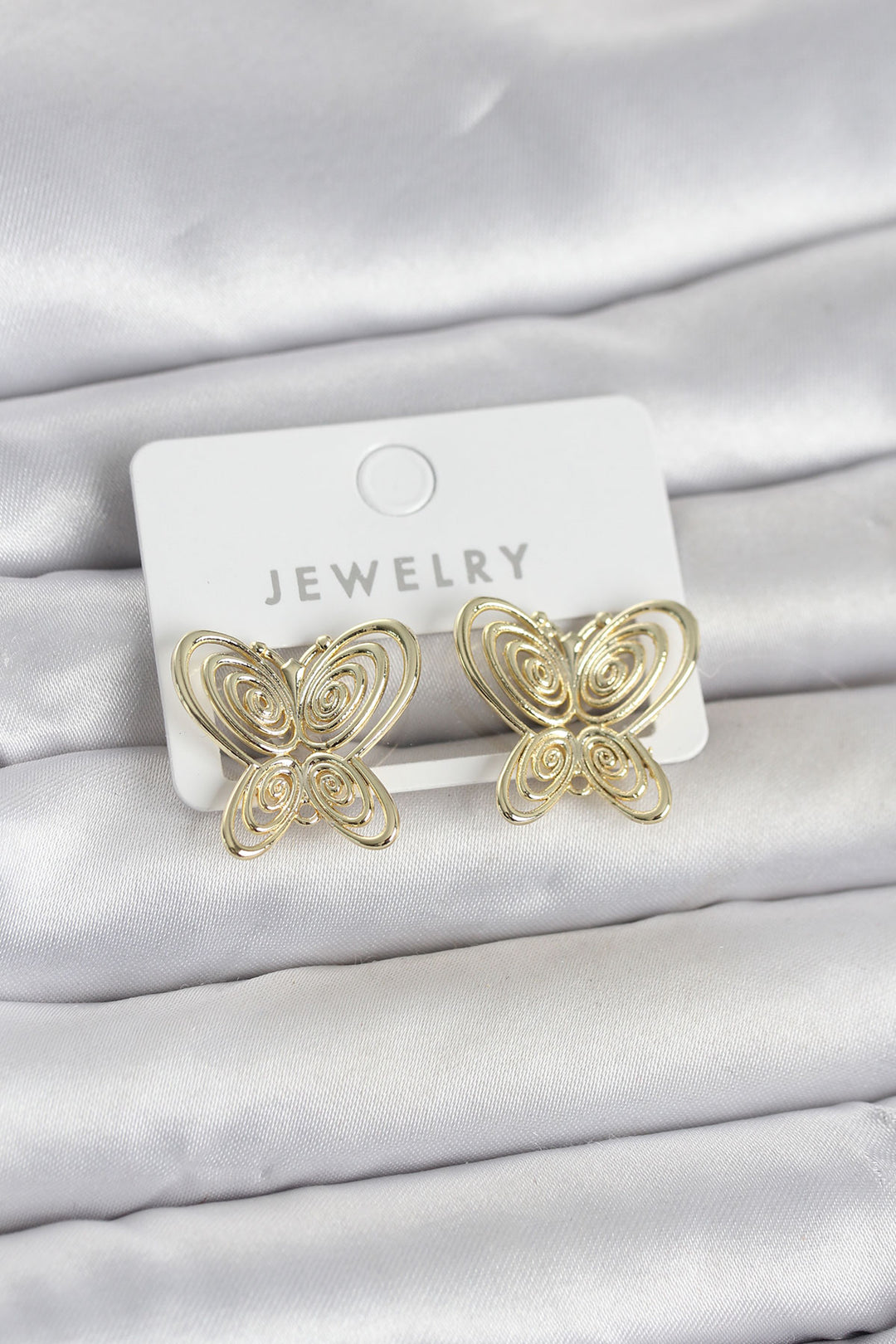 EBJ Füsun Küpesi Model Gold Renk Kelebek Model Pirinç Kadın Küpe - Danbury