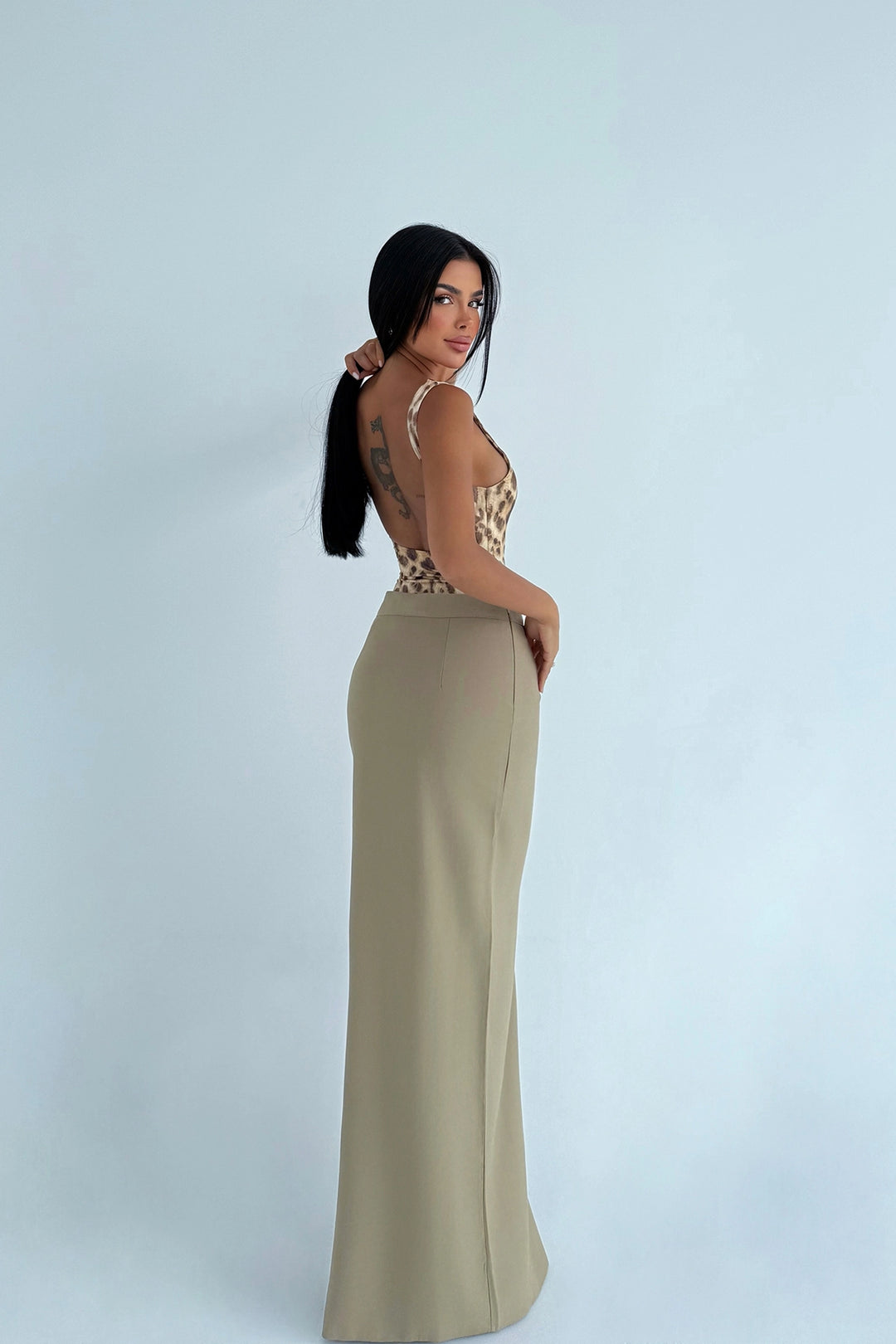 EYY Women Ceket Detaylı Krem Etek - Miami Beach