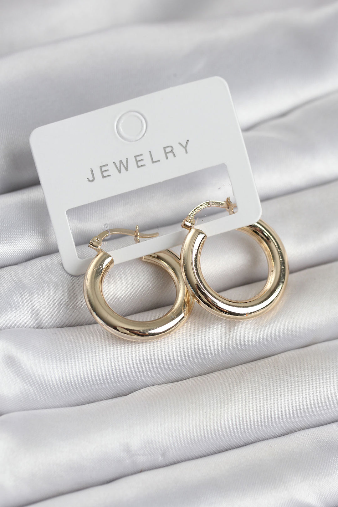 EBJ Gold Renk Pirinç Halka 25 mm Kadın Küpe - Fairfield