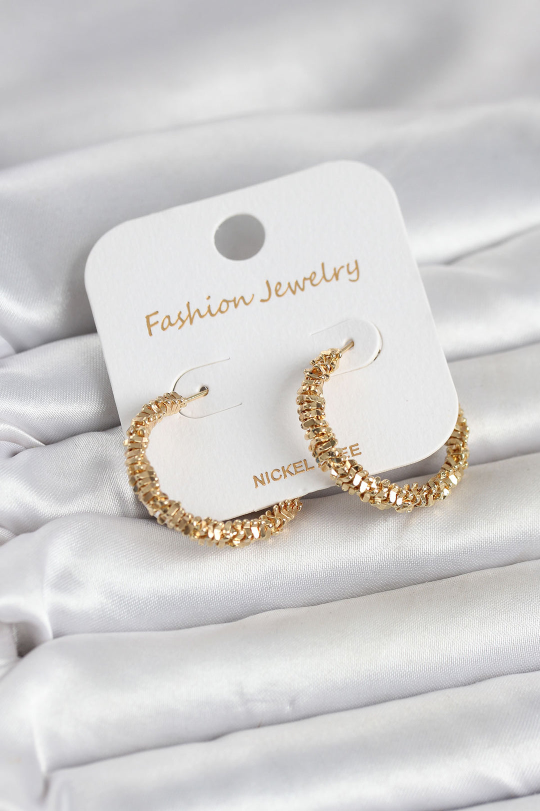 EBJ Gold Renk Pirinç Tırtık Model Kadın Küpe - Orléans