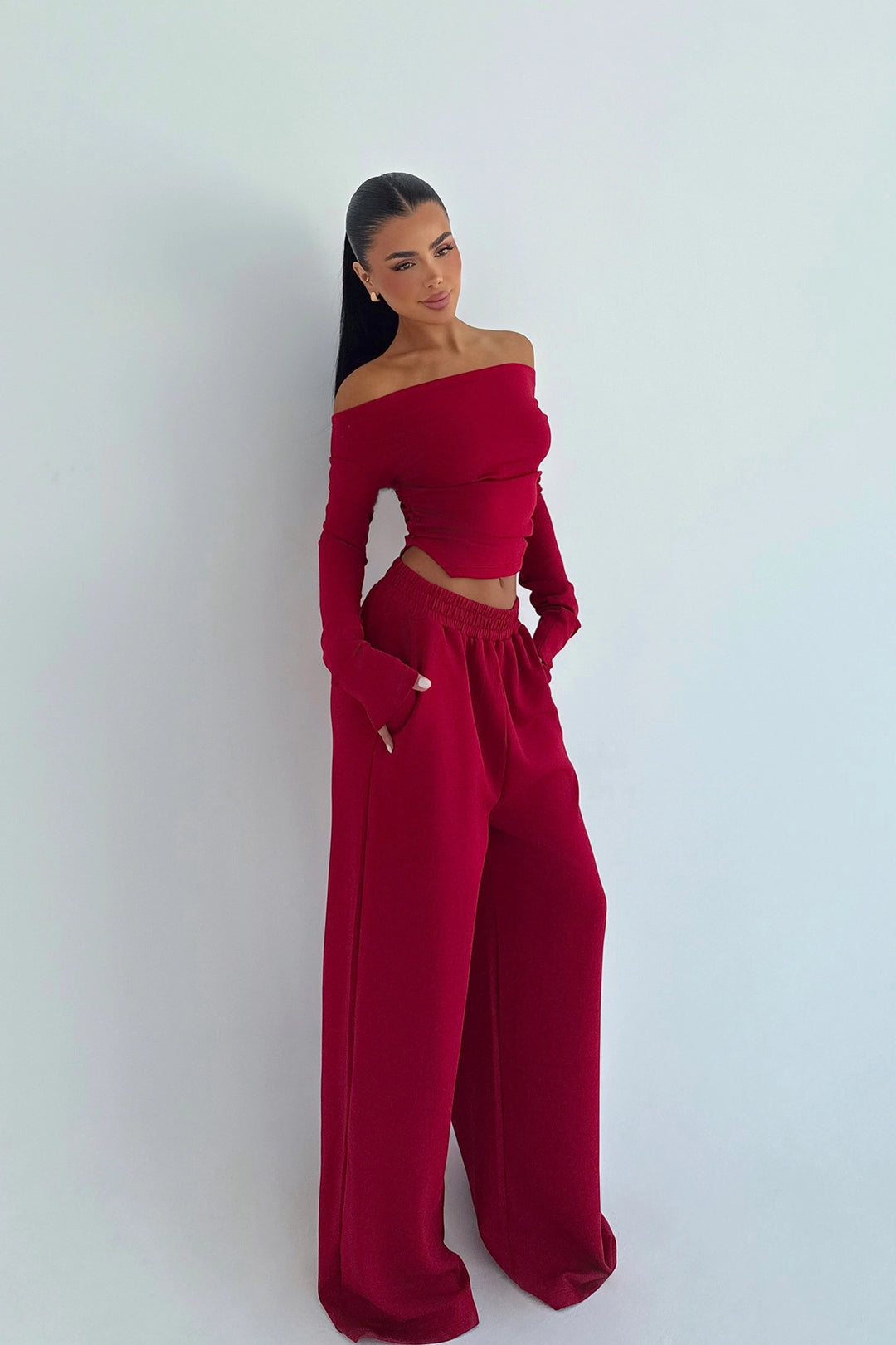 EYY Women Bordo Pantolon Takımı - Hof